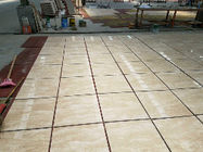 Losa de mármol natural beige de la teja de Omán para la renovación de la hospitalidad