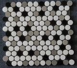 Baldosas de mosaico grises del penique negro blanco, tejas de mosaico de piedra del ladrillo de los diversos modelos