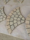 Tipo piedras de la forma de la fan de pavimentación naturales beige tamaño del campo común de 10 de x 10 de los x 3cm