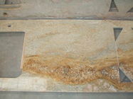 Encimeras prefabricadas modificadas para requisitos particulares del cuarto de baño, tops preparados de antemano de la vanidad del oro imperial