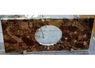La calidad comercial de las encimeras de la vanidad del cuarto de baño del mosaico pulida/afiló con piedra la superficie