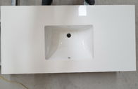Encimeras blancas pulidas del cuarto de baño del cuarzo, dirigidas tops de la vanidad del baño