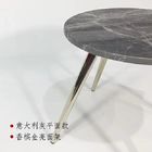 Encimeras de piedra de mármol de cena redondas de los tableros de la mesa de la sala de estar con con base metálica