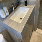 La vanidad natural del cuarto de baño del mármol de la piedra del cuarzo remata para el remodelado de la hospitalidad