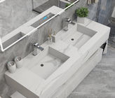 Encimeras de la vanidad de Bianco Carrara Engineering Stone Bathroom