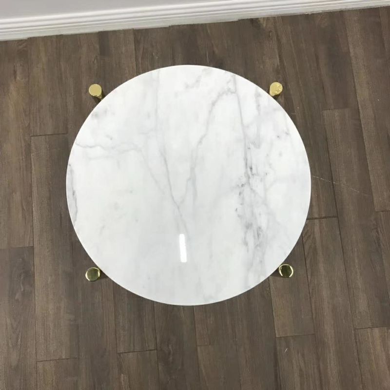 Tops de mesa de centro de centro modernos de las encimeras de piedra de mármol blancas para la sala de estar