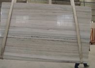 Losa grande de la vena del grueso de piedra de mármol gris de madera blanco de las encimeras los 2cm