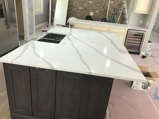 Ningunas encimeras artificiales de la vanidad del cuarzo de la impureza para el cuarto de baño