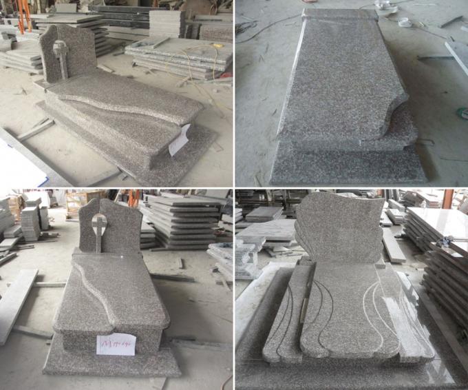 Lápida mortuoria conmemorativa grave del monumento del granito, piedra sepulcral del granito